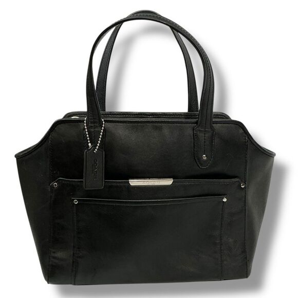 Coach Taylor Bette Classic Black Leather Mini Tote Shoulder Bag Handbag - Picture 9 of 9